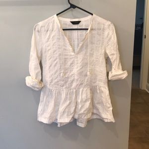 JCrew boho chic peplum shirt